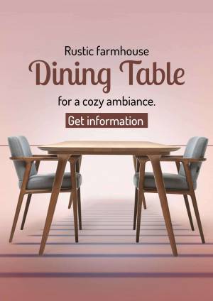 Modern farmhouse dining table with chairs