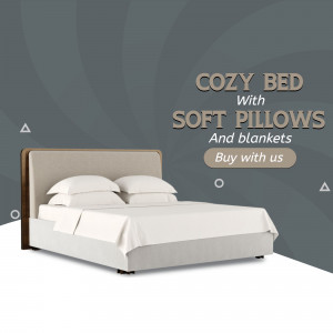 A comfortable bed with white pillows and blankets, promoting a cozy bedroom aesthetic.