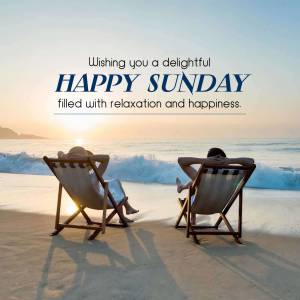 Two people relaxing in beach chairs on a sunny Sunday