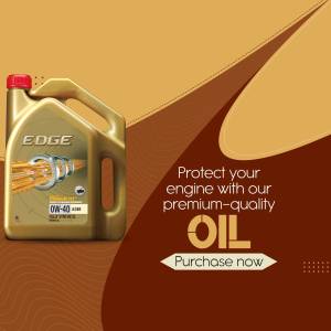 Castrol EDGE 0W-40 Ultra motor oil bottle with engine protection graphic.
