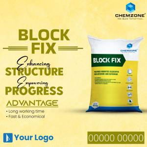 Image of Chemzone Block Fix polymer modified blockfix packaging.