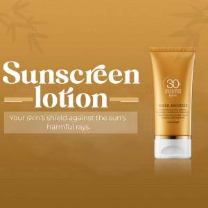Sunscreen Lotion Advertisement Graphic For WhatsApp