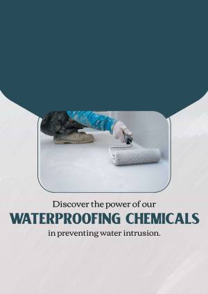 A person applying waterproofing chemicals to a wall.