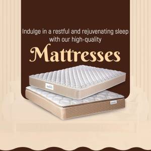 Two mattresses stacked on top of each other with text promoting restful sleep.