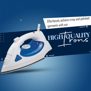 High Quality Irons - Effortless Garment Care Poster For WhatsApp