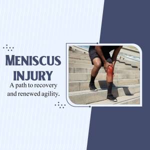 Image depicting a person holding their knee in pain, illustrating a meniscus injury and recovery.