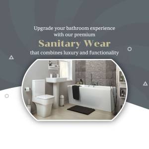 Modern bathroom with premium sanitary ware including toilet, sink, and bathtub.