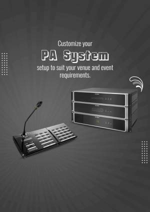 Customizable PA System Setup Flyer For LinkedIn