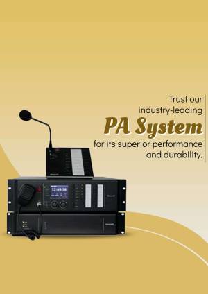 Professional PA System Banner For X