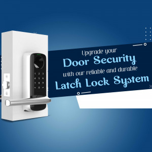 Modern smart door lock with fingerprint and keypad access