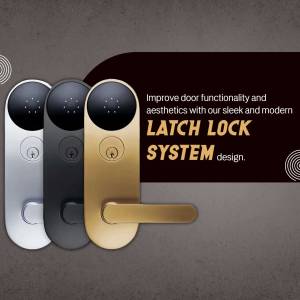 Latch Lock System - Modern Door Security Poster For Threads