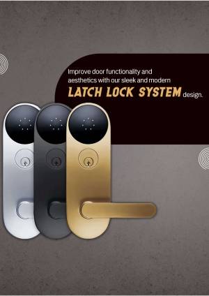 Latch Lock System - Modern Door Security Business Poster For Snapchat