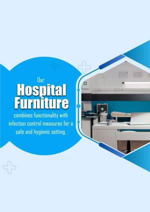 Image of hospital furniture with a focus on hygiene and infection control.