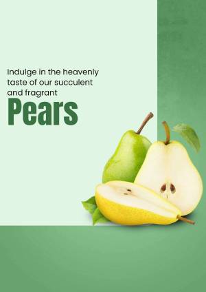 Succulent Pears - Indulge In Heavenly Taste Flyer For Google Business Profile