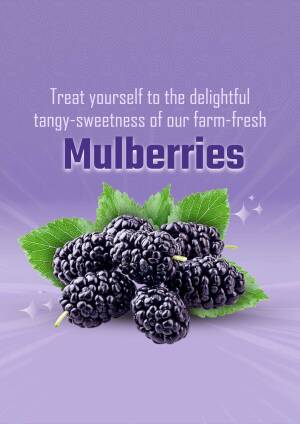 Fresh Mulberries - A Delightful Treat Marketing Image For Pinterest