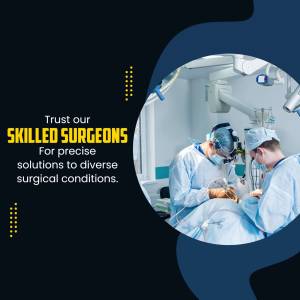 Two surgeons performing surgery in a modern operating room.