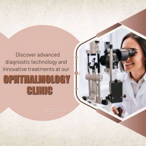 Woman undergoing eye examination with advanced diagnostic equipment at an ophthalmology clinic.