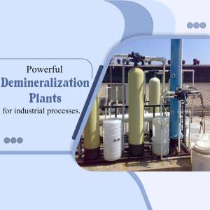Demineralization plant for industrial water treatment