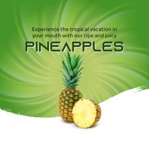 Pineapple Tropical Vacation Poster For LinkedIn