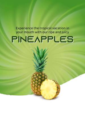 Pineapple Tropical Vacation Advertisement For Google Business Profile
