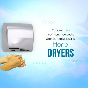 Long-Lasting Hand Dryers Flyer For Twitter