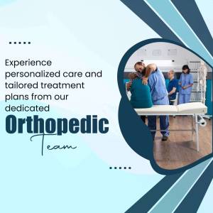 Doctor comforting a patient in an orthopedic clinic