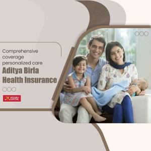 Family enjoying time together with Aditya Birla Health Insurance branding