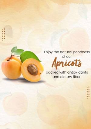Apricots - Natural Goodness Poster For Instagram