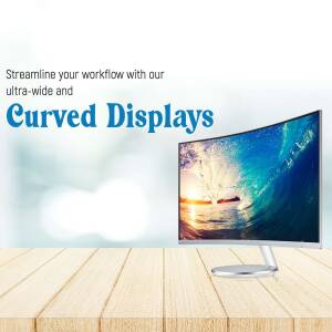 Curved Display Monitor Marketing Image For Twitter