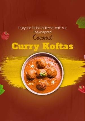 Coconut Curry Koftas - Delicious Thai-Inspired Dish Creative Design For Facebook