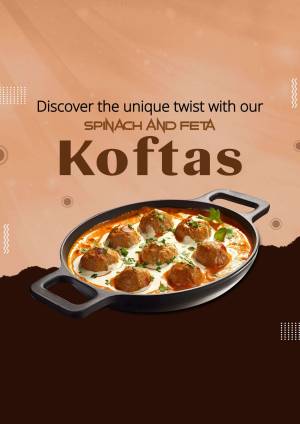 Spinach And Feta Koftas - Delicious Twist Flyer For Instagram