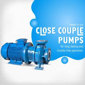 Blue close coupled pump for industrial applications