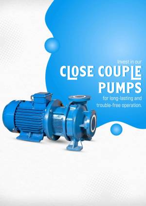 Blue close couple pump for long-lasting operation