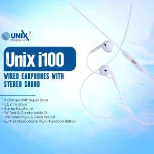 Unix I100 Wired Earphones Business Poster For Threads