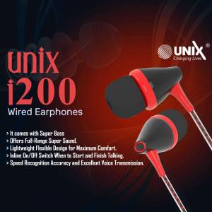 Unix I200 Wired Earphones - Product Advertisement Template For Threads