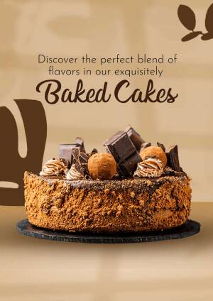 A beautifully decorated chocolate cake with chocolate pieces and swirls of cream.