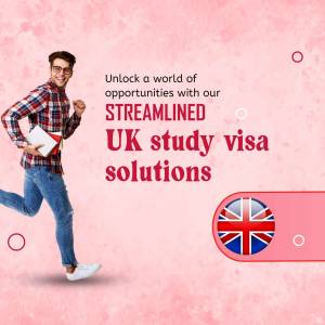 A young man celebrating with a book, promoting UK study visa solutions.