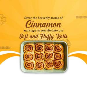 A tray of freshly baked cinnamon rolls with a golden-brown glaze.