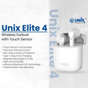 Unix Elite 4 Wireless Earbuds with Charging Case