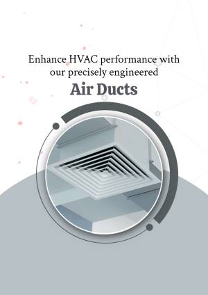 Close-up of an air duct vent with text promoting HVAC performance enhancement