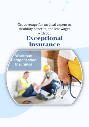 Image depicting workman's compensation insurance with a doctor examining a construction worker.