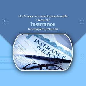 Insurance policy with glasses and pen, promoting workforce protection.