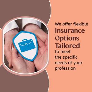 Hands holding a shield icon with a briefcase inside, representing insurance tailored to professions.