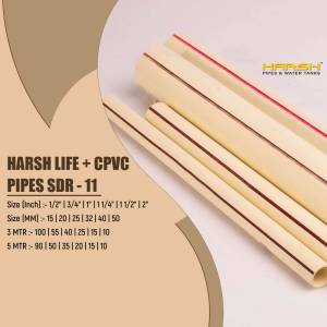 Harsh Life CPVC pipes in various sizes for plumbing and water systems
