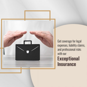 Hands protecting a briefcase with text about legal insurance