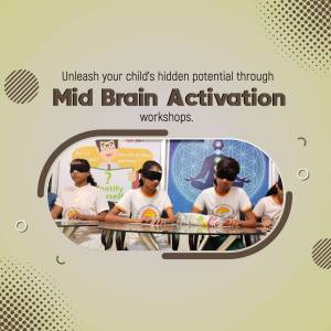 Children participating in a Mid Brain Activation workshop with blindfolds on.