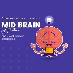 Illustration of a cartoon brain meditating with a lightbulb above it.