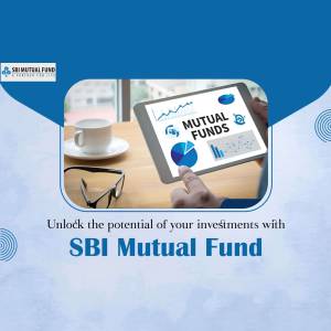 Tablet displaying Mutual Fund information with coffee and glasses