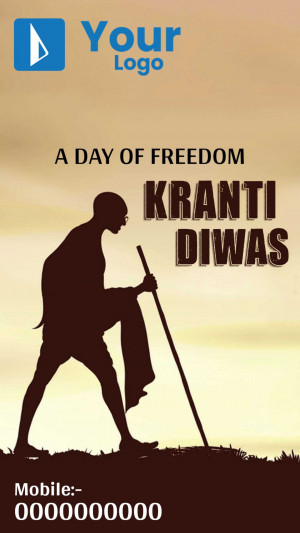 Kranti Diwas - A Day Of Freedom Template For Snapchat