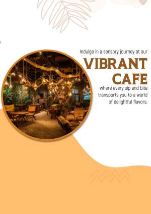 Interior view of a warmly lit cafe with lush greenery and inviting seating.